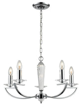 Franklite, Artemide 5 Light Fitting. Chrome